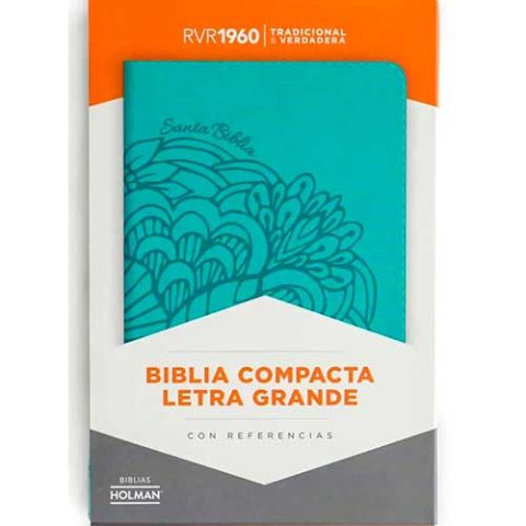 Biblia Compacta Letra Grande Nvi Color Aqua Libreria Marquense